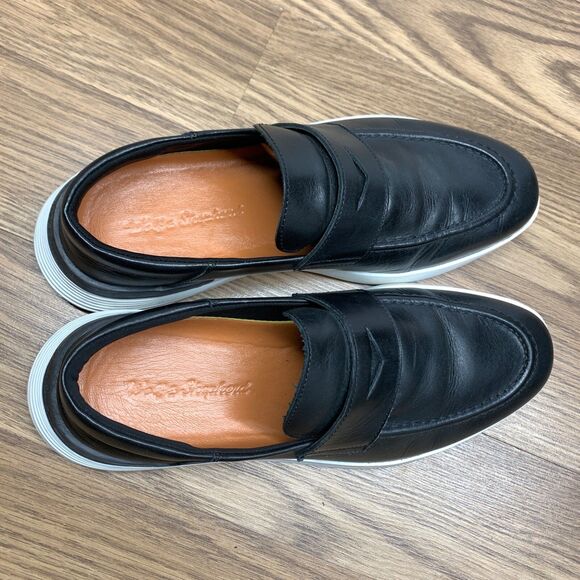 Wolf & Shepherd Crossover Loafers Mens Size 8.5 M Black Leather Hybrid Slip On